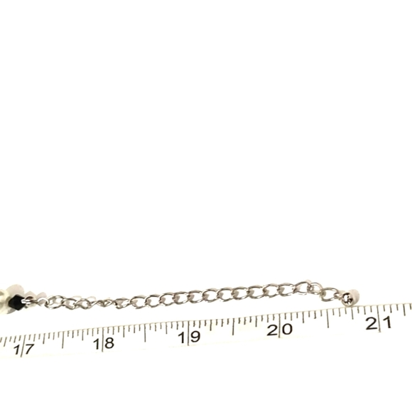 VINTAGE FAUX PEARL GOLD BLACK BEADED 17-21"NECKLACE STRETCH BRACELET EARRING SET - Picture 9 of 11